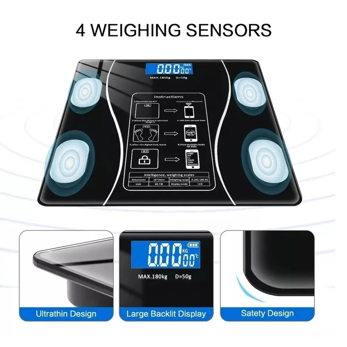 BALANZA INTELIGENTE CON BLUETOOTH