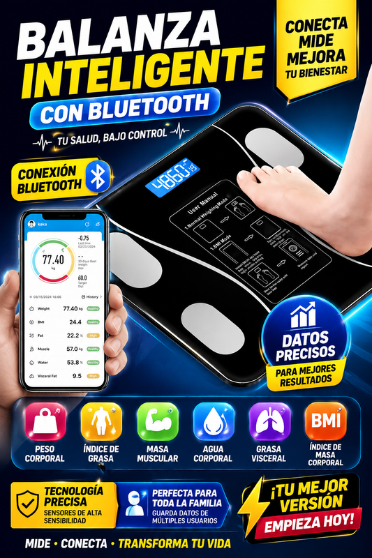 BALANZA INTELIGENTE CON BLUETOOTH