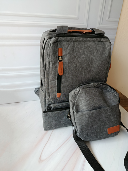 MOCHILA 3 EN 1 MULTIFUNCIONAL GRIS
